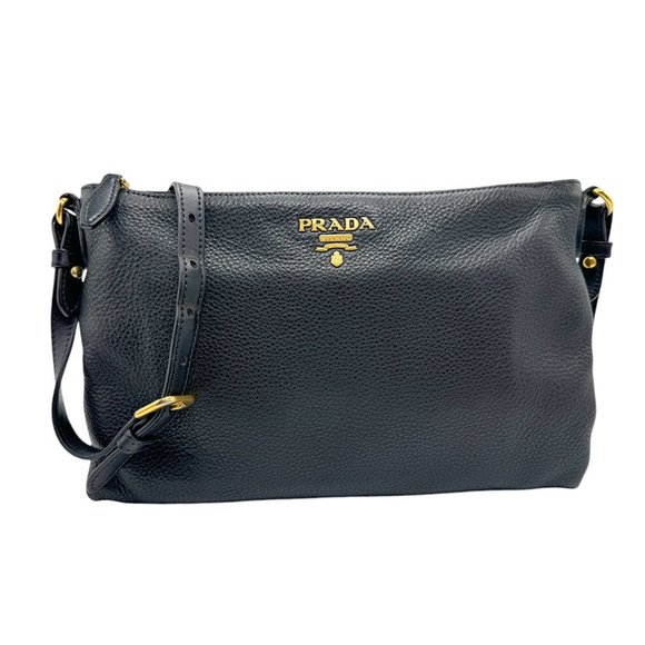 Prada Saffiano Black Leather shoulder - Picture 1 of 5
